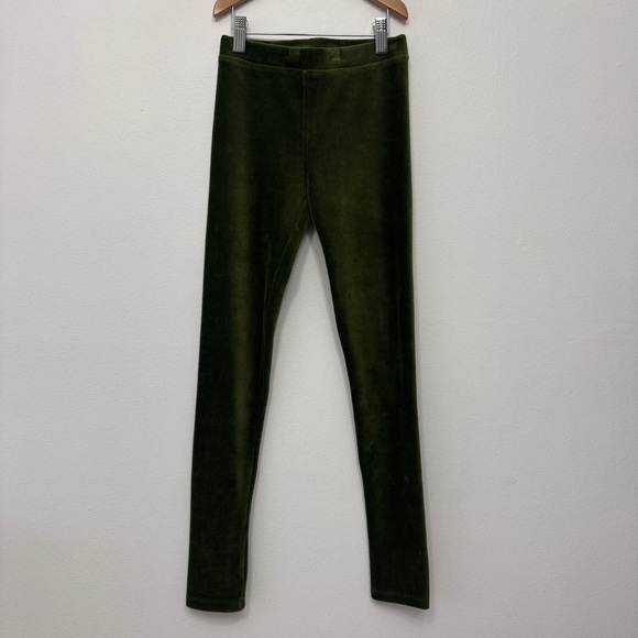 Crewcuts Velvet Leggings Green Size 12 - Picture 4 of 5